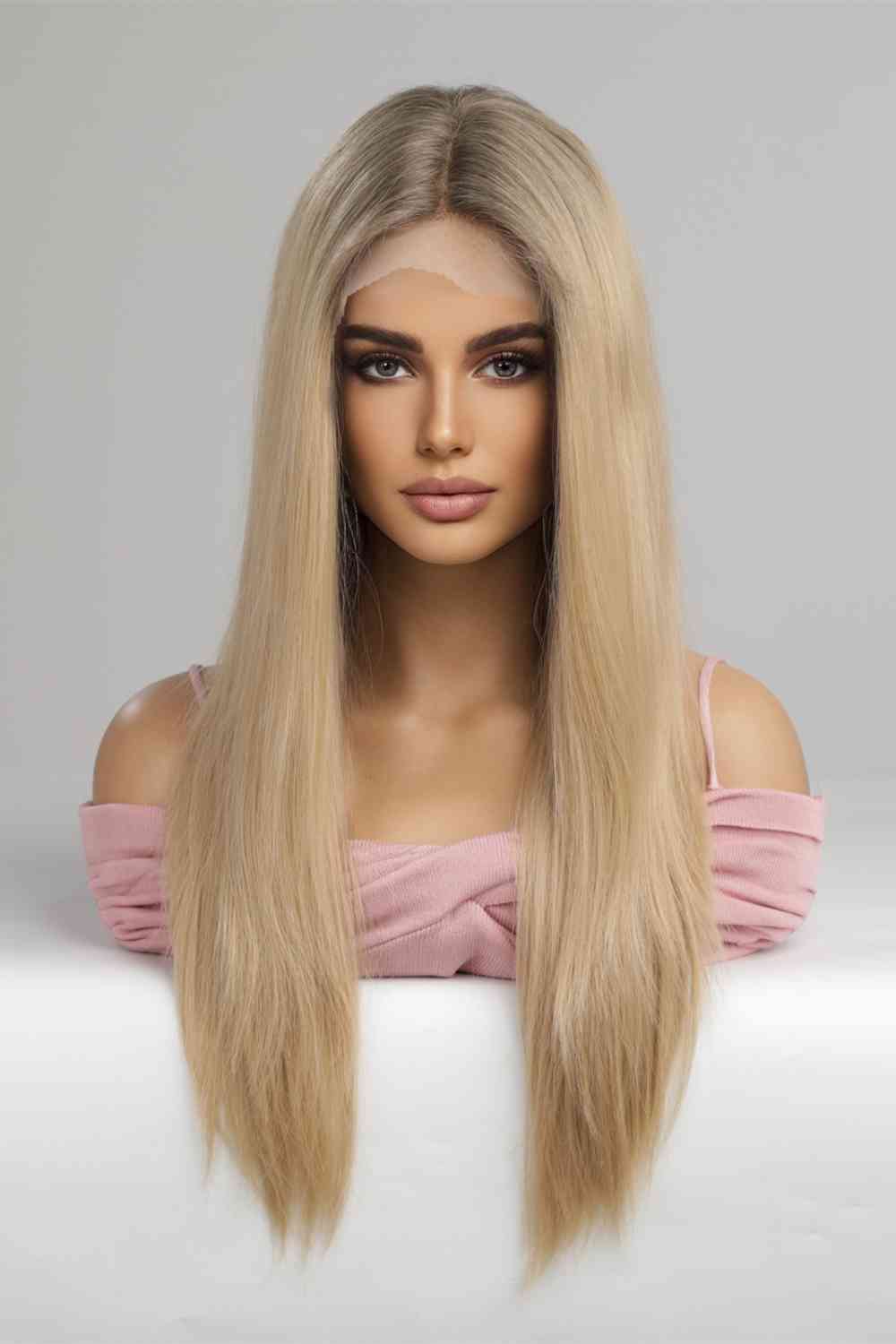 13*2" Lace Front Wigs Synthetic Long Straight 24'' 150% Density