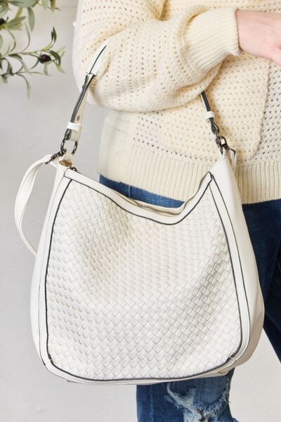 SHOMICO Weaved Vegan Leather Handbag