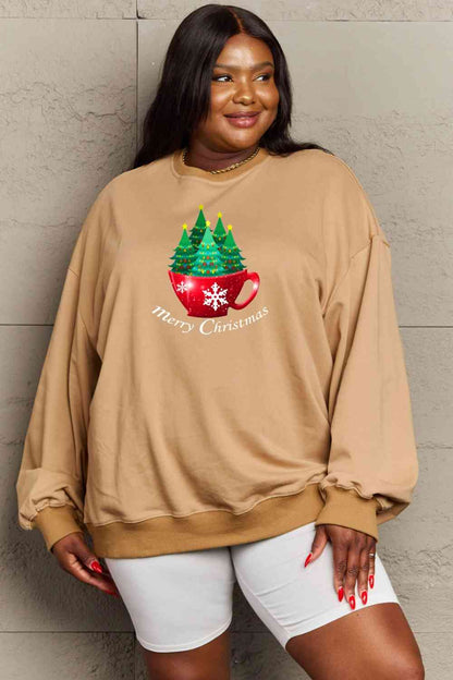 Simply Love Full Size MERRY CHRISTMAS Graphic Sweatshirt