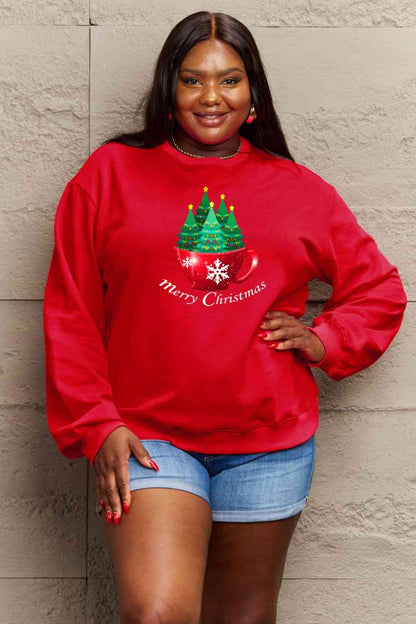 Simply Love Full Size MERRY CHRISTMAS Graphic Sweatshirt