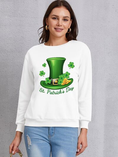 ST. PATRICK'S DAY Round Neck Dropped Shoulder Sweatshirt