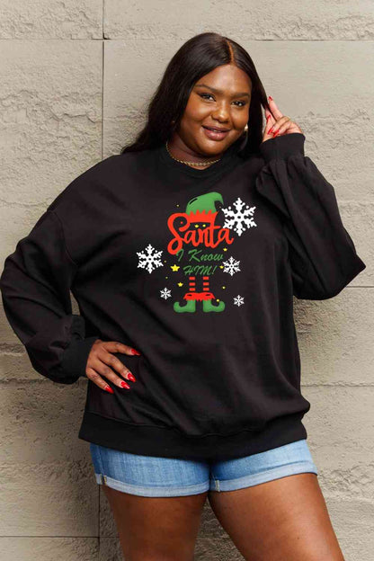 Simply Love Full Size Graphic Round Neck Sweatshirt