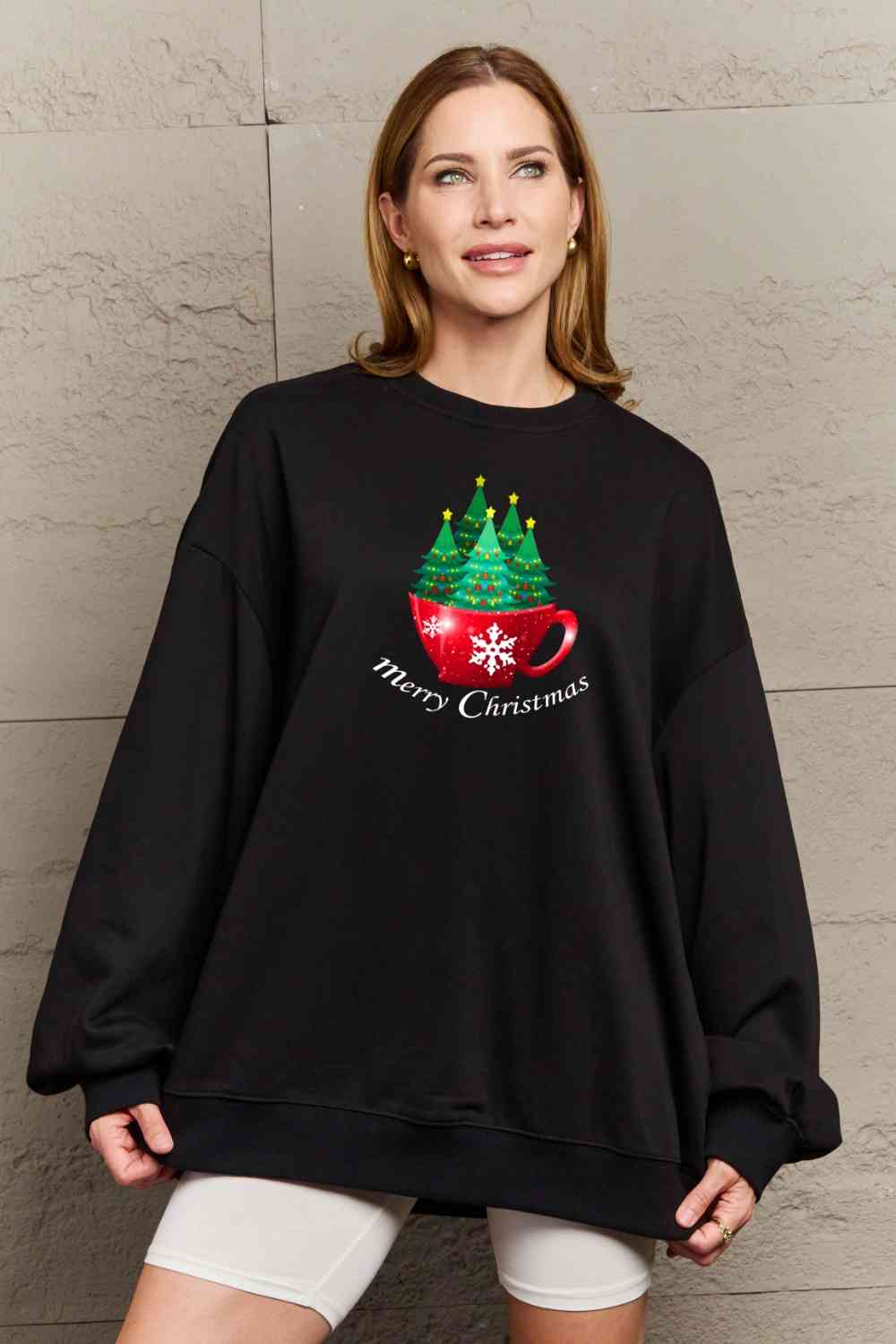 Simply Love Full Size MERRY CHRISTMAS Graphic Sweatshirt